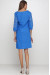Сукня «Говерлянка» кольору електрик з синім орнаментом
