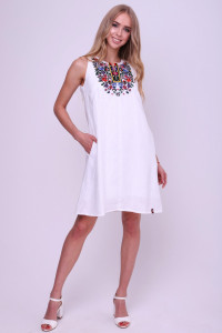 Платье «Коломыйка» белого цвета