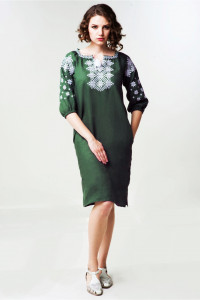 Платье «Болеслава» зеленого цвета