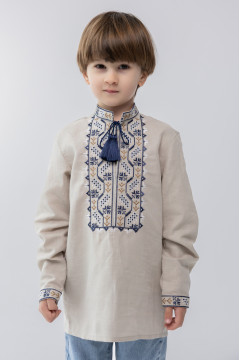 Embroidered shirt for boy "Podolyan" gray