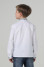 Embroidered shirt for a boy "Grona" in white with red ornament