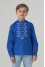 Embroidered shirt for a boy "Flowers of Life" in blue
