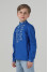 Embroidered shirt for a boy "Flowers of Life" in blue