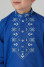 Embroidered shirt for a boy "Flowers of Life" in blue