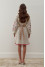 Embroidered dress "Yavorina" milky color