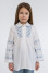 Вишиванка для дівчинки «Зорянка» білого кольору
