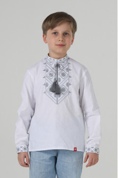 Вишиванка для хлопчика «Осип» білого кольору