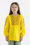 Вышиванка для девочки «Соля» желтого цвета