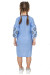 Сукня для дівчинки «Іванна» блакитного кольору з чорно-білою вишивкою