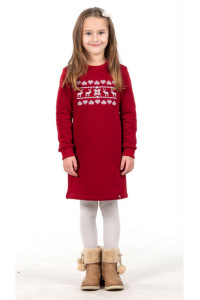 Сукня для дівчинки «Різдвяна» бордового кольору