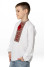 Embroidered shirt for a boy "Ladomyr" white with red ornament