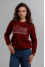 Women's sweatshirt "New Year's" burgundy color