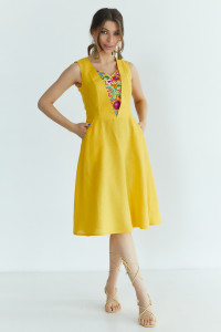 Платье «Горяна» желтого цвета