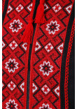 Вышиванка «Светозар» черного цвета с красно-бордовым орнаментом