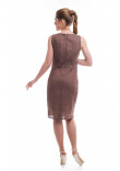 Платье «Ромашковое поле» коричневого цвета