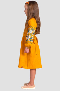Платье для девочки «Янина» горчичного цвета