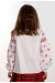 Вишиванка для дівчинки «Софія» білого кольору з червоною вишивкою