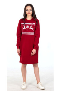 Сукня «Різдвяна» бордового кольору