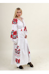 Dress "Parisian Bouquet" with red and black ornament