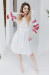 Платье «Христина» белого цвета с красным