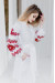 Платье «Христина» белого цвета с красным