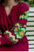 Сукня «Христина» вишневого кольору з зеленим