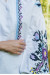 Вишиванка «Анастасія» білого кольору з синьою вишивкою