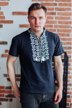 T-shirt "Yarylo" dark blue with white ornament