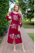 Сукня «Роксолана» вишневого кольору з пудрою