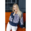 Embroidered shirt "Vladana" dark blue