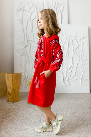 Сукня для дівчинки «Дзвінка» червоного кольору