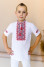 T-shirt for boys "Zoryanchik" white with red ornament