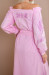 Сукня «Княжна» рожевого кольору з молочно-ліловим орнаментом