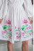 Сукня «Емілія» білого кольору з рожевим орнаментом