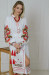 Платье «Килина» белого цвета с красным орнаментом