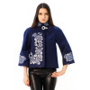 Demi-season coat "Wild Rose" blue