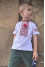 T-shirt for boys "Ivanko" white with red and black ornament