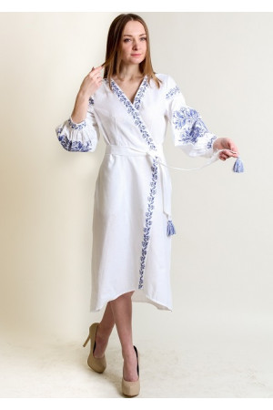 Сукня-халат «Ява» білого кольору