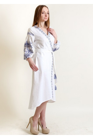 Платье-халат «Ява» белого цвета