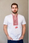 T-shirt "Tradition" white with red and black ornament KR
