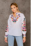 Embroidered shirt "Rozmay" white