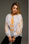 Embroidered "Golden Meadows" white