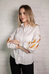 Embroidered "Golden Grace" white