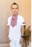 Boy's T-shirt "Yurchyk" white with red and black ornament