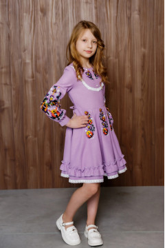 Lavender dress for girls "Malyovanka"