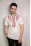 White T-shirt "Volodar" with red ornament