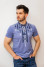"Volodar" T-shirt in denim color with white and blue ornament