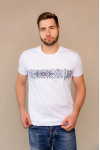 T-shirt "Petros" white with gray ornament