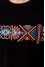 T-shirt "Petros" black with red ornament