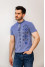 T-shirt "Svitoyar" in denim color with blue ornament